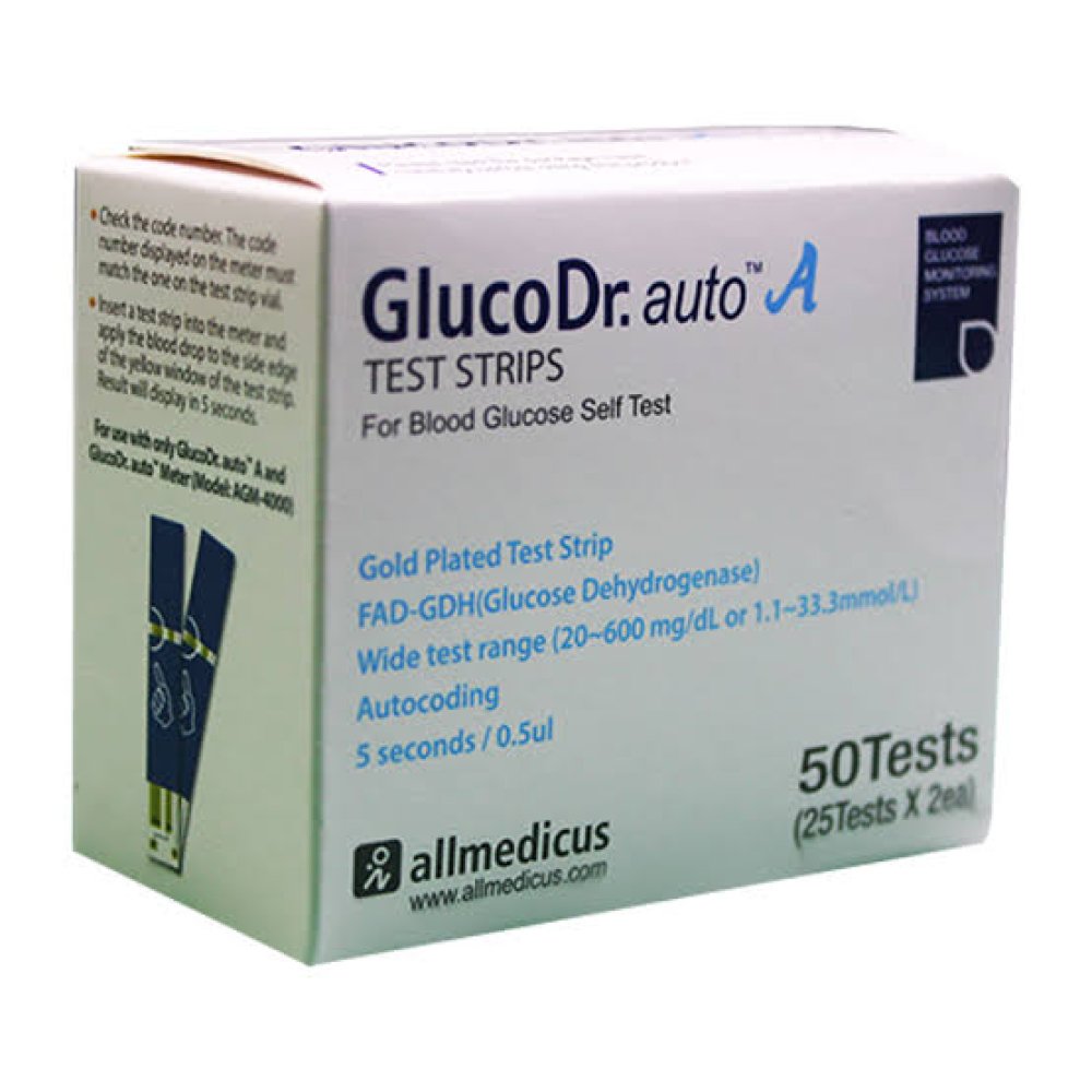 شرائط-جهاز-السكر-جلوكو-دكتور-أوتو-gluco-dr-auto-a-50-شريط